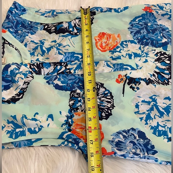 J. Crew Hydrangea Print Polyester Shell - 10 Petite - Picture 5 of 7